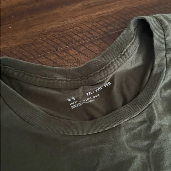 Under Armour Men's Olive Green Freedom T-Shirt - Picture 2 of 5